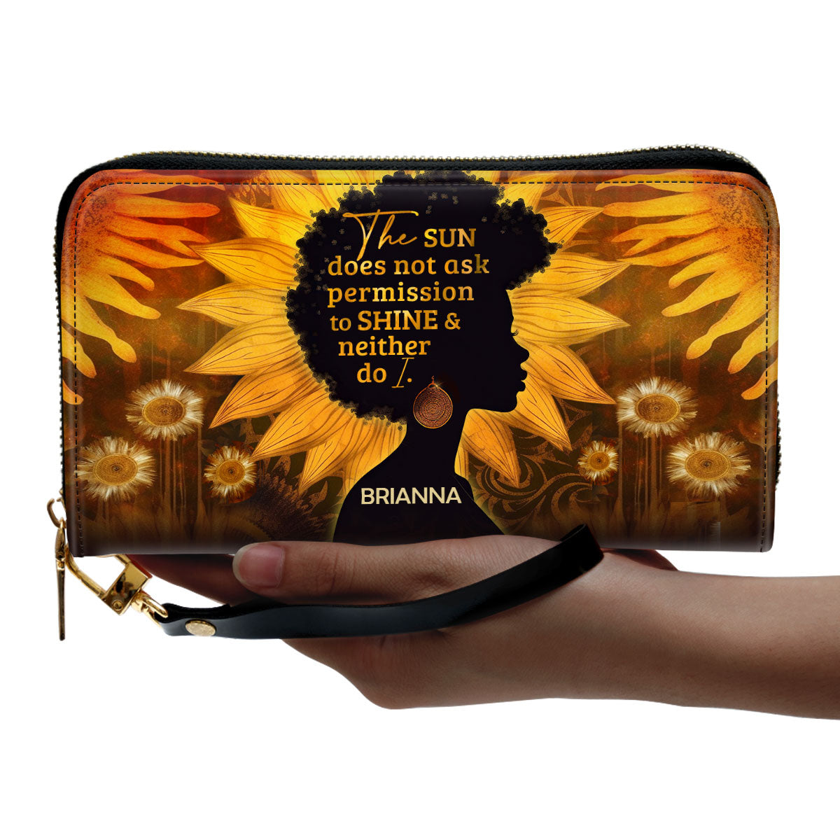 I Shine - Personalized Leather Clutch Purse MB11