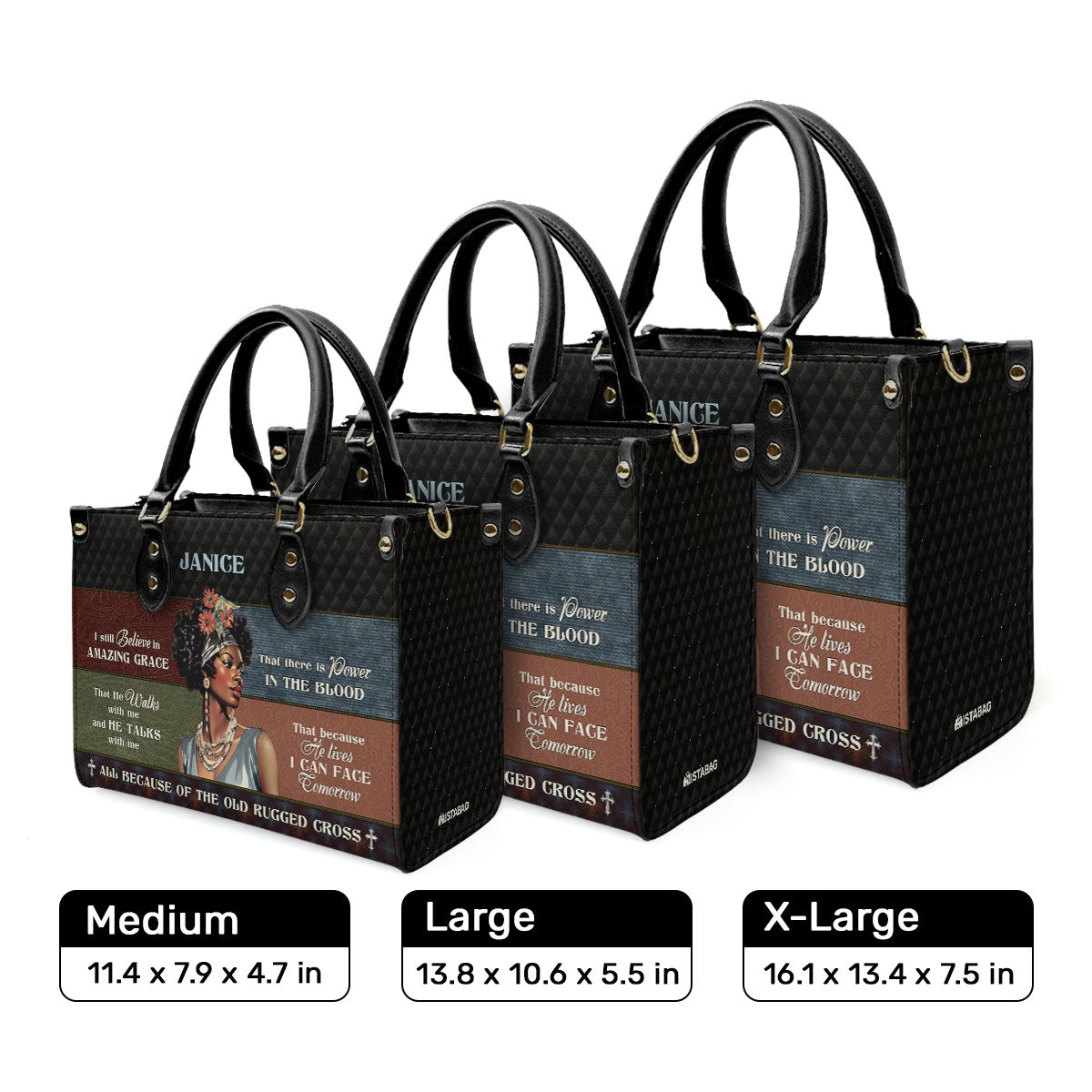 I Still Believe In Amazing Grace - Personalized Leather Handbag MB52