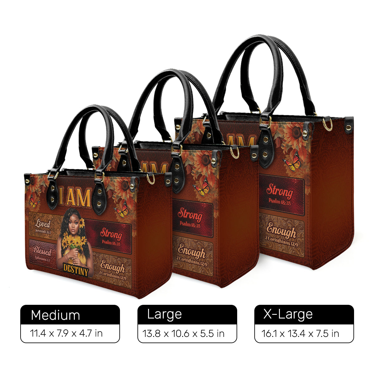 I Am - Personalized Leather Handbag
