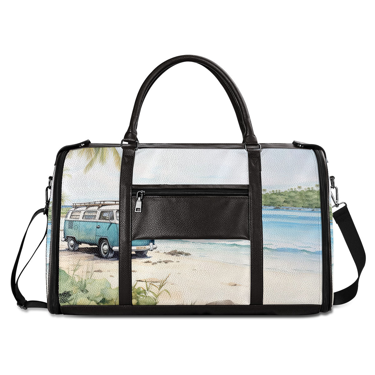 Besties Forever - Personalized Leather Duffle Bag SBDBN65