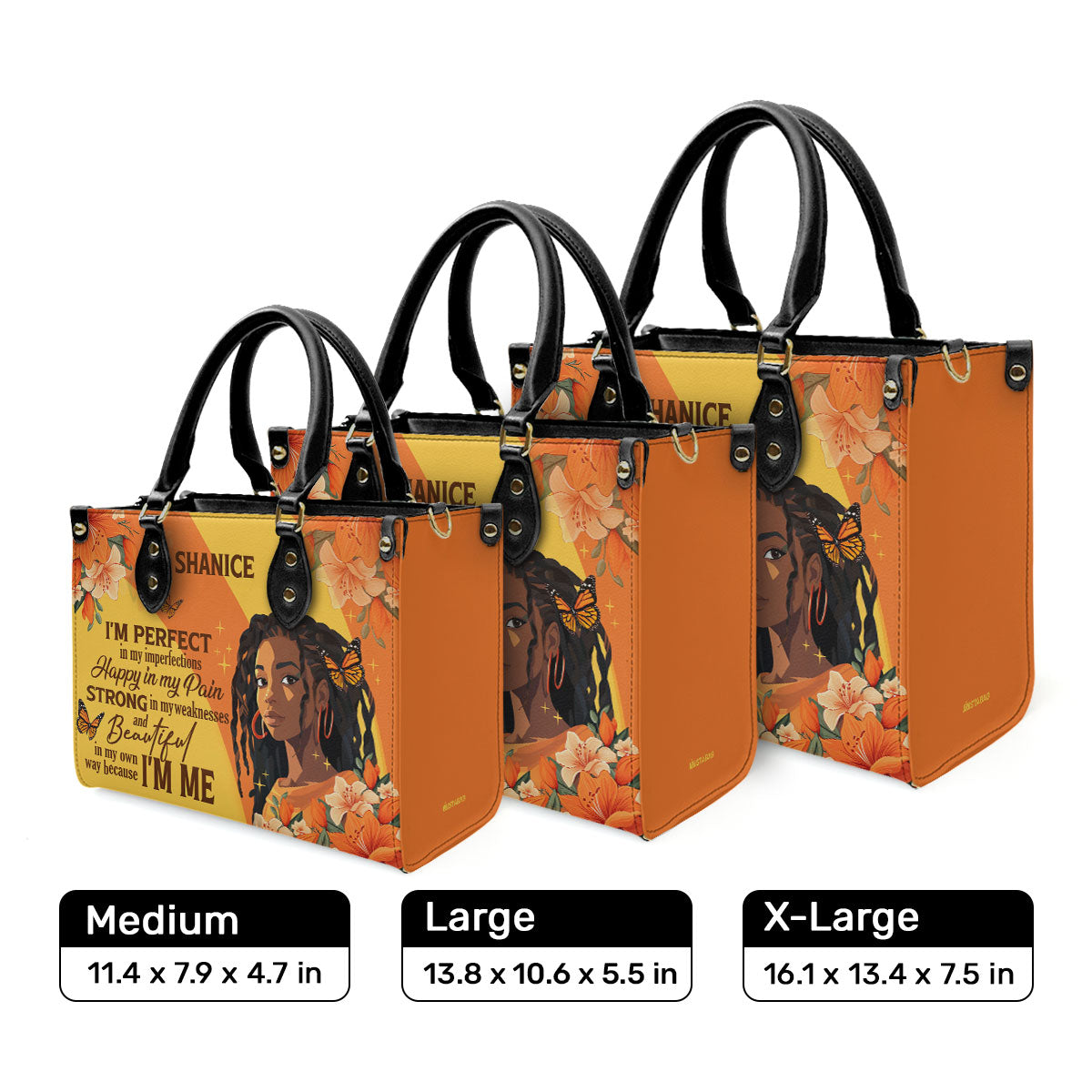 I'm Perfect - Personalized Leather Handbag STB181