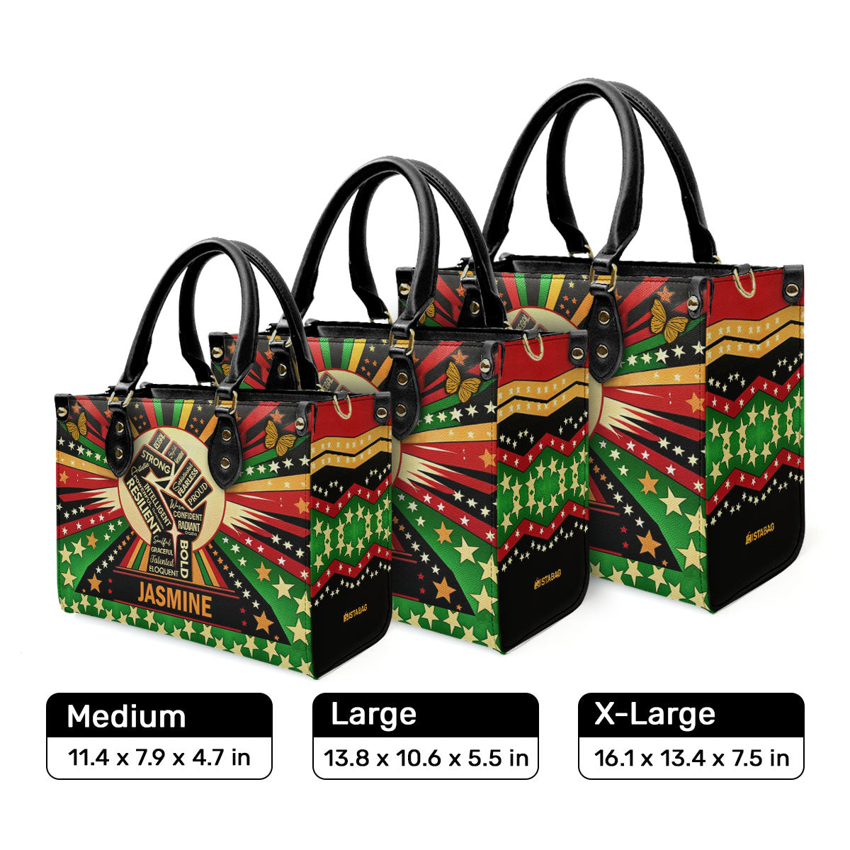 Juneteenth Spirit - Personalized Leather Hand Bag SBLHBT63