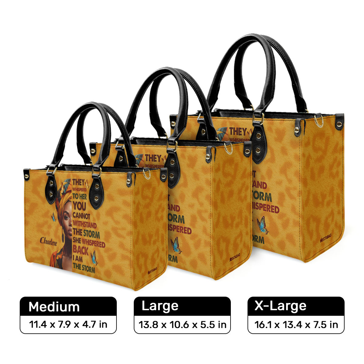 I Am The Storm - Personalized Leather Handbag SB23