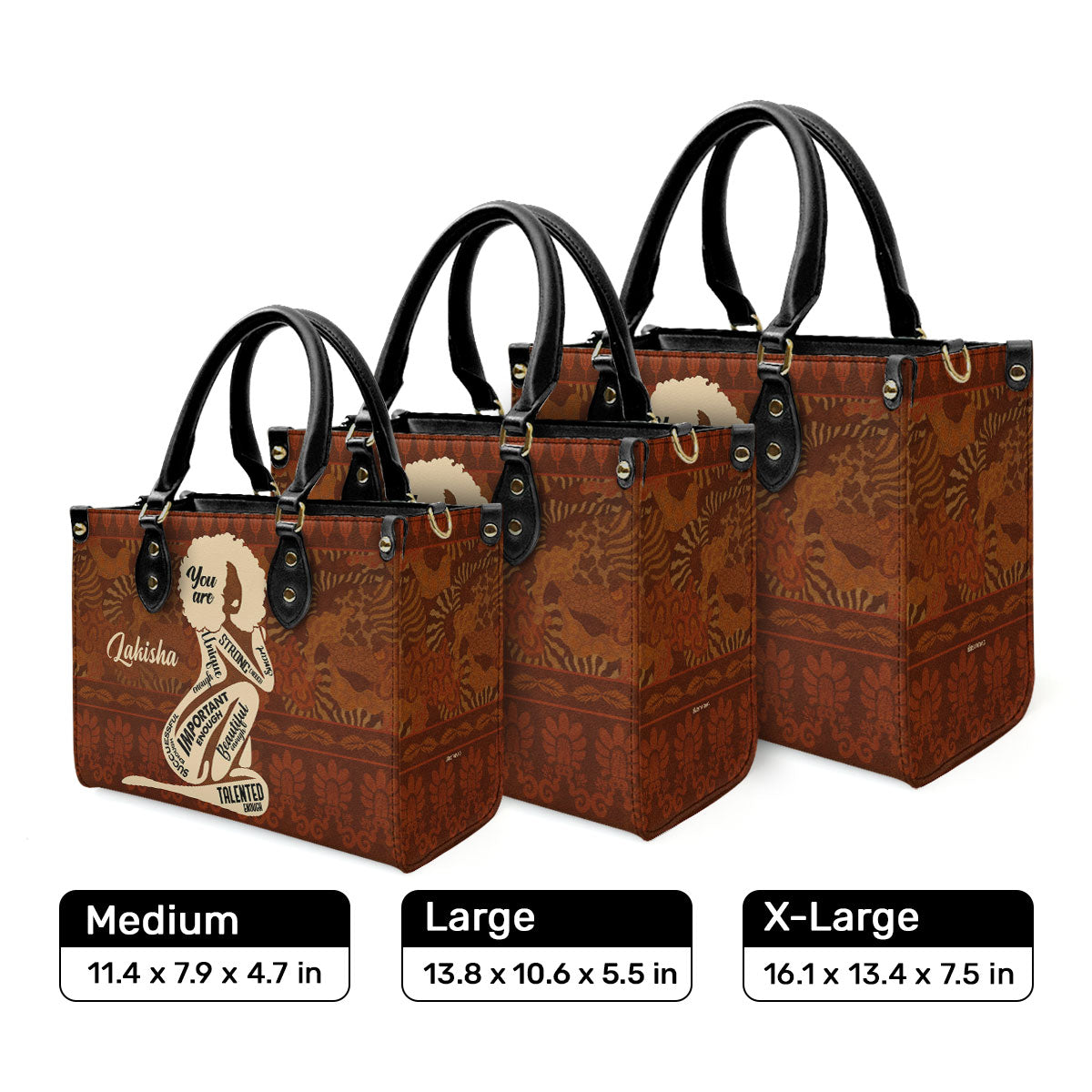 God Says You Are - Personalized Leather Handbag STB149