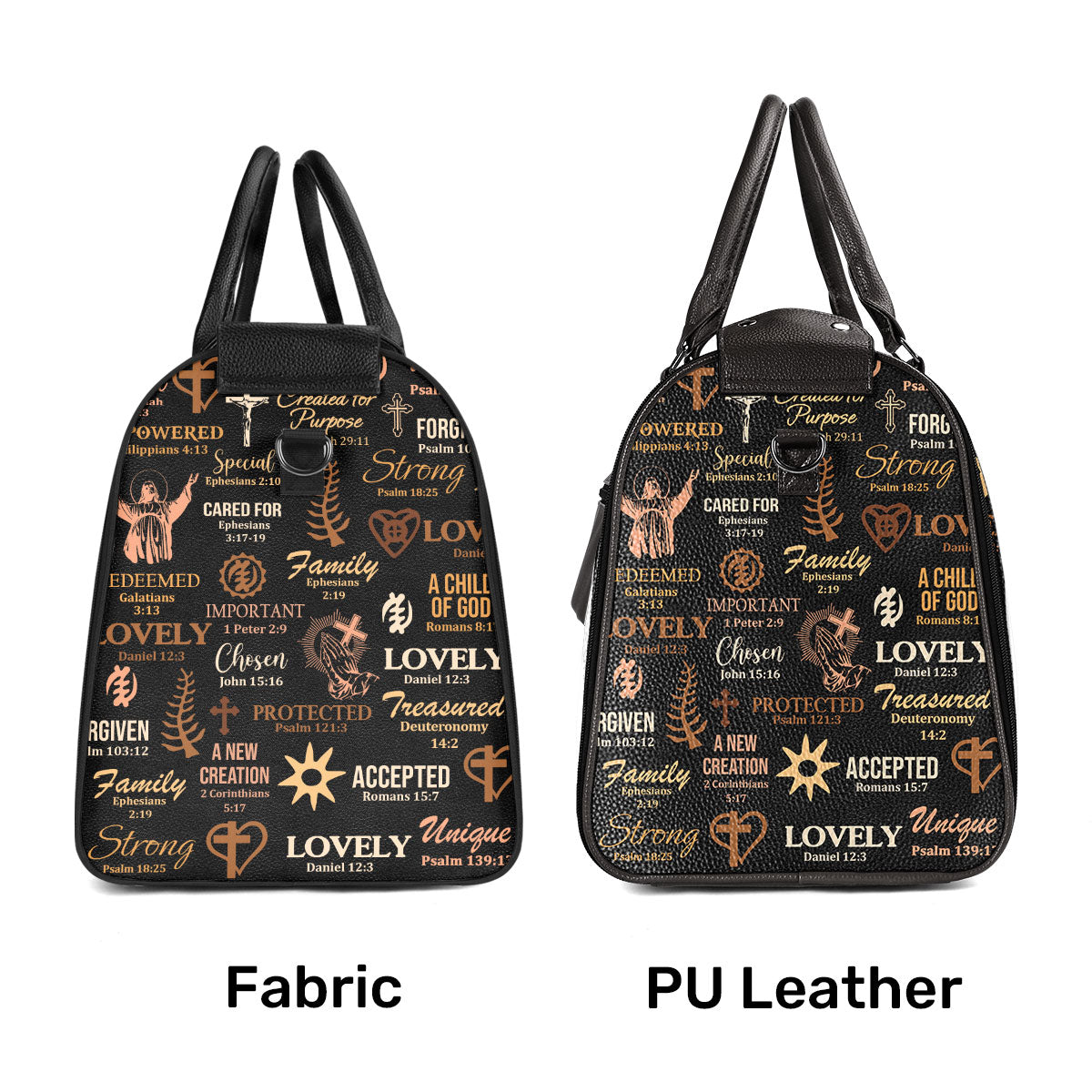 God Says I Am - Personalized Leather Duffle Bag MB21