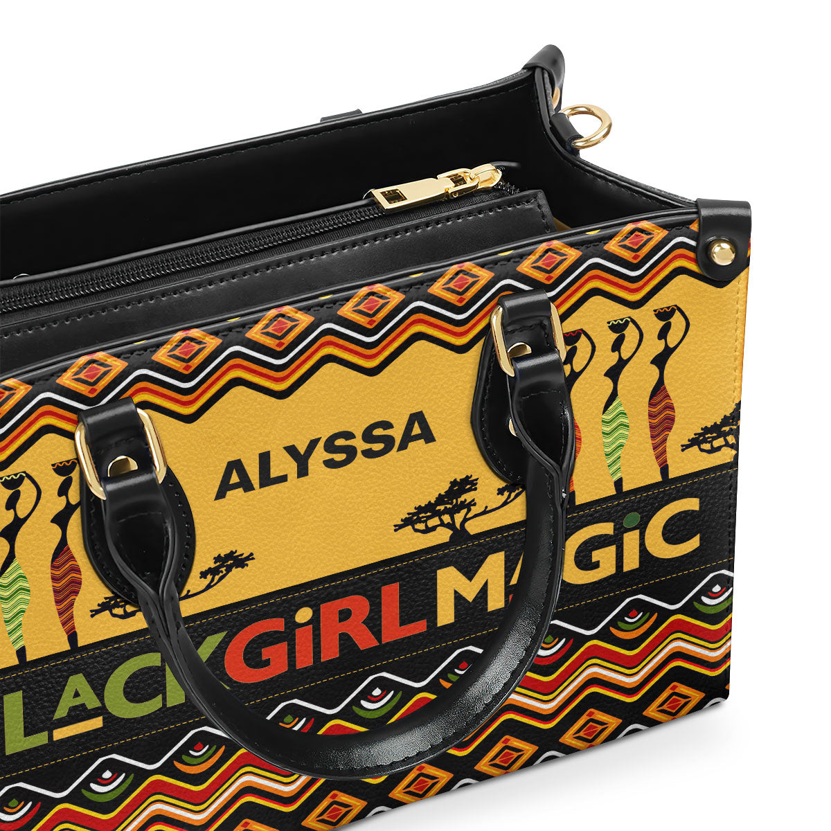 BLACKGIRLMAGIC - Personalized Leather Handbag - MB10