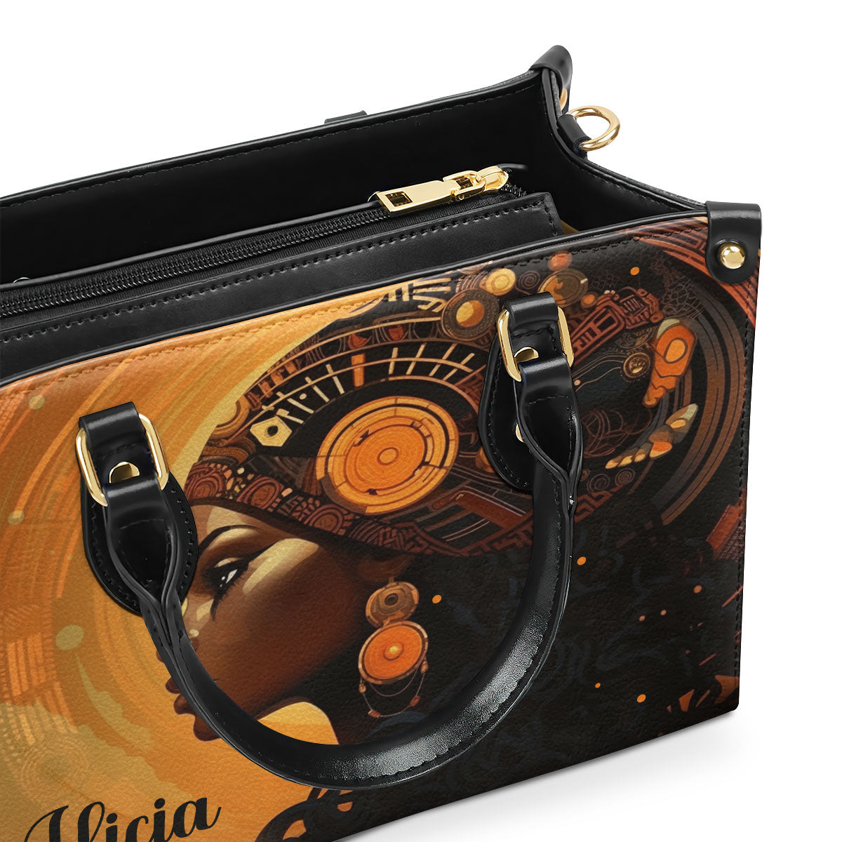 Afrofuturism06 - Personalized Leather Handbag SB119