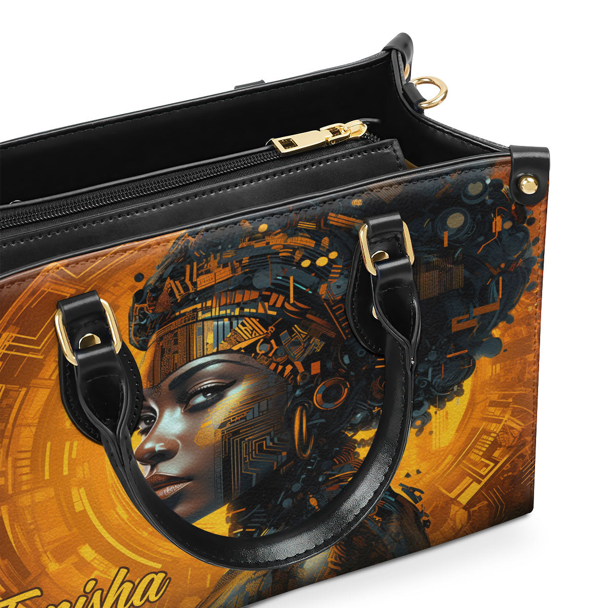 Afrofuturism12 - Personalized Leather Handbag SB120