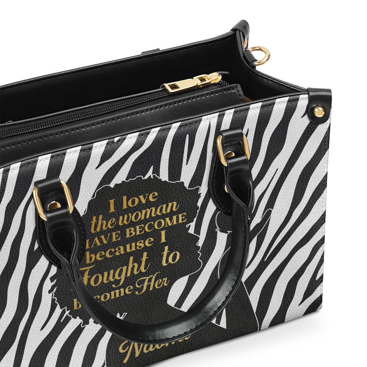 I Love The Woman I Have Become - Personalized Leather Handbag SB25