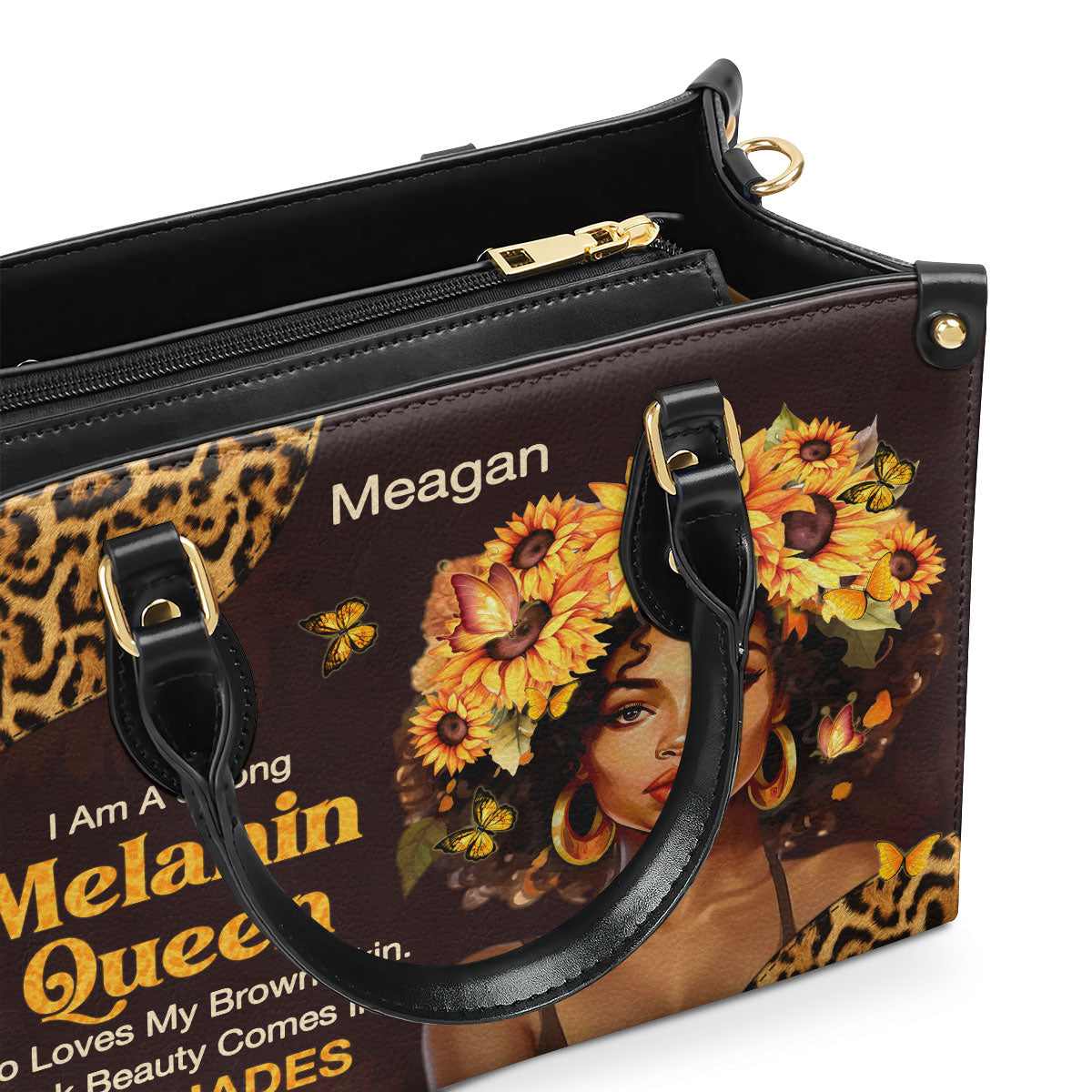 Black Beauty Comes In All Shades - Personalized Leather Handbag SB26