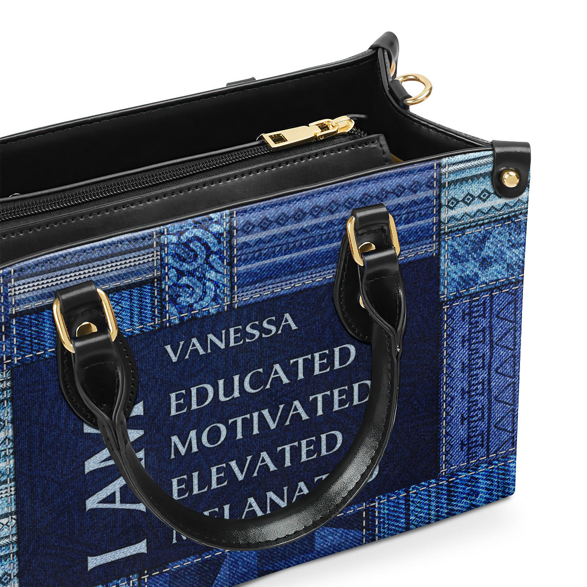 I Am - Jean Personalized Leather Handbag SB28