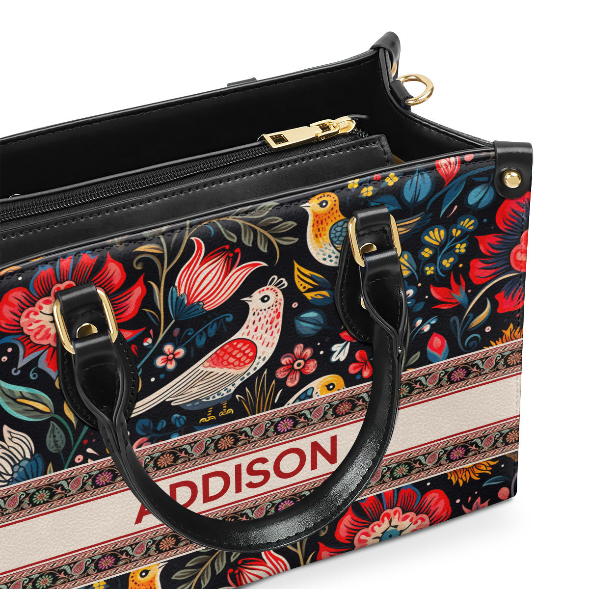 Flower - Four Seasons - Personalized Leather Handbag STB117