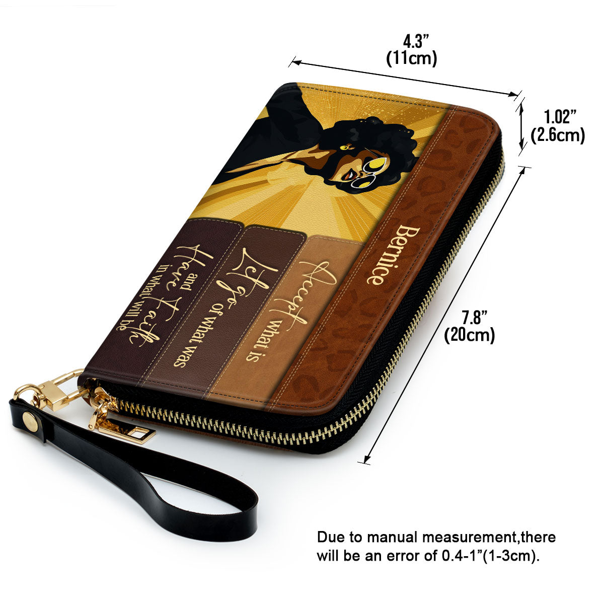 Have Faith In What Will Be - Personalized Leather Clutch Purse STB13