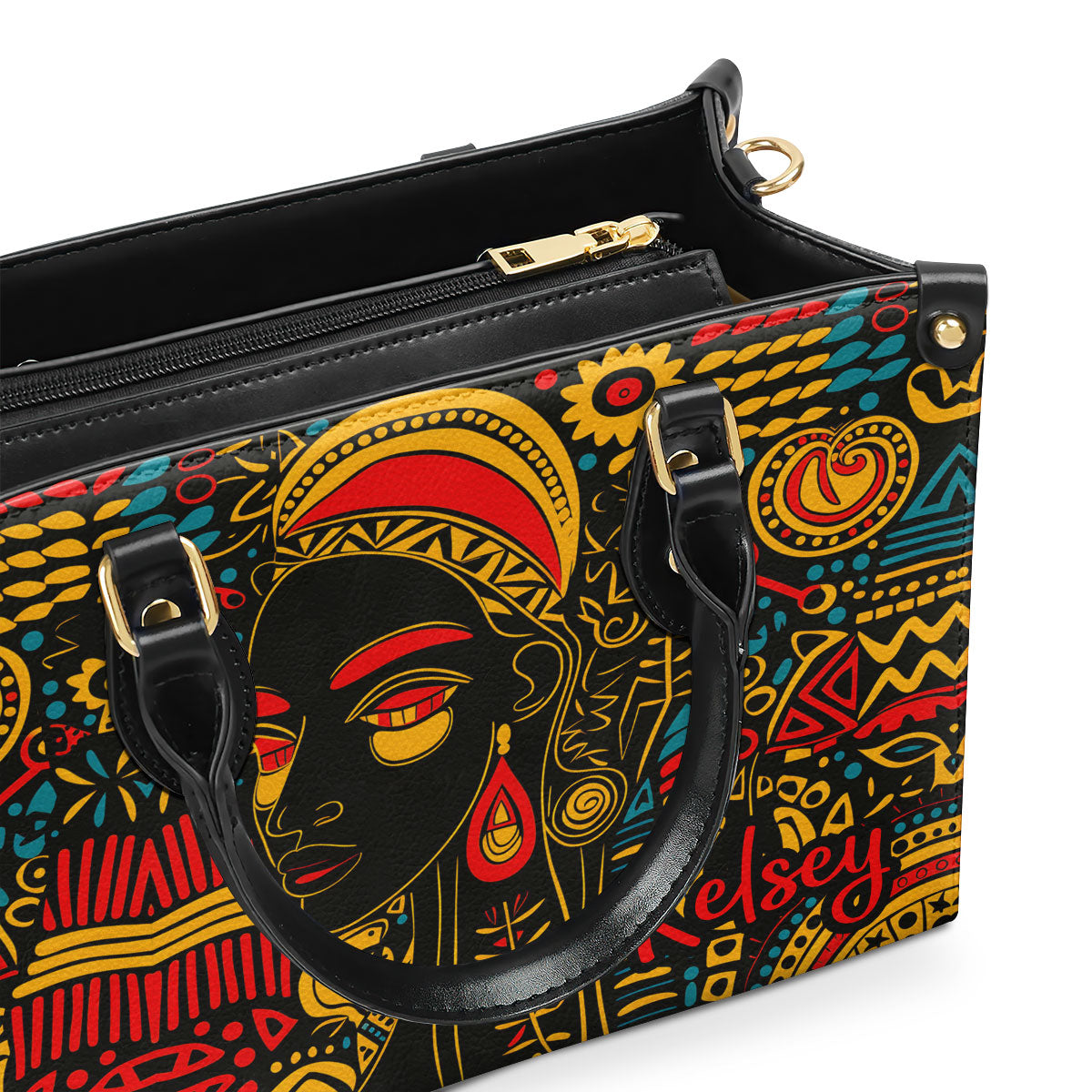 African Culture - Personalized Leather Handbag With Unique Texture STB17