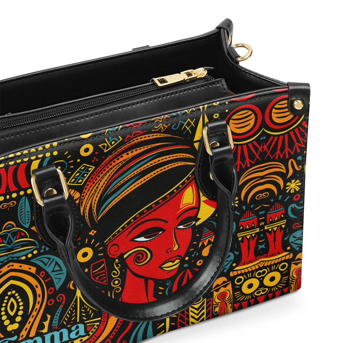The Black Origin - Personalized Leather Handbag With Unique Texture STB18B