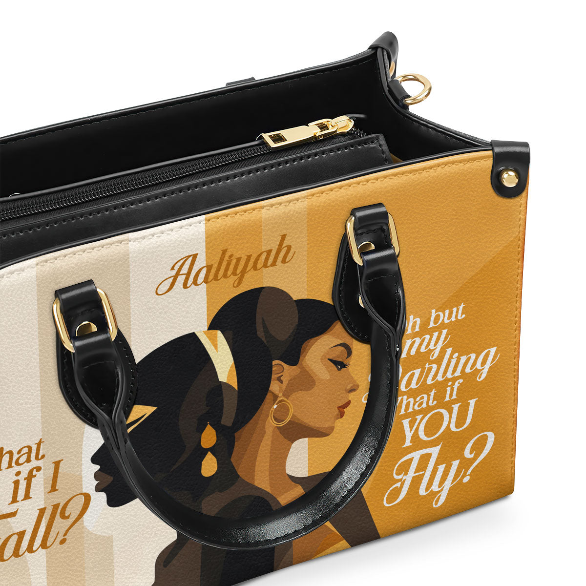 What If You Fly - Personalized Leather Handbag STB21