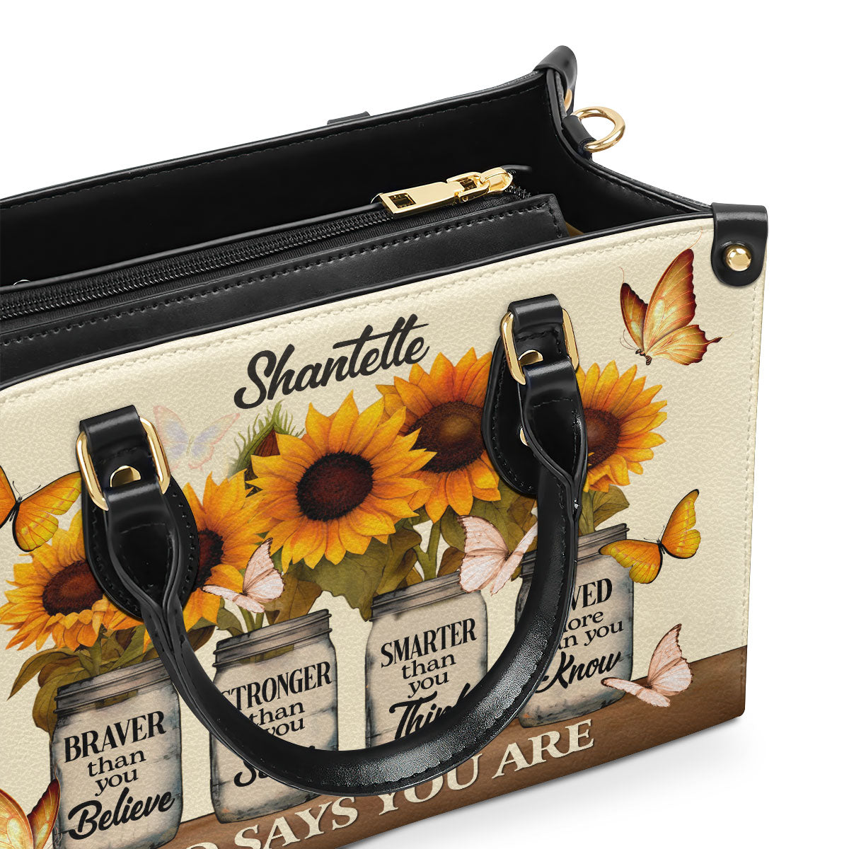 God Says You Are - Personalized Leather Handbag STB24