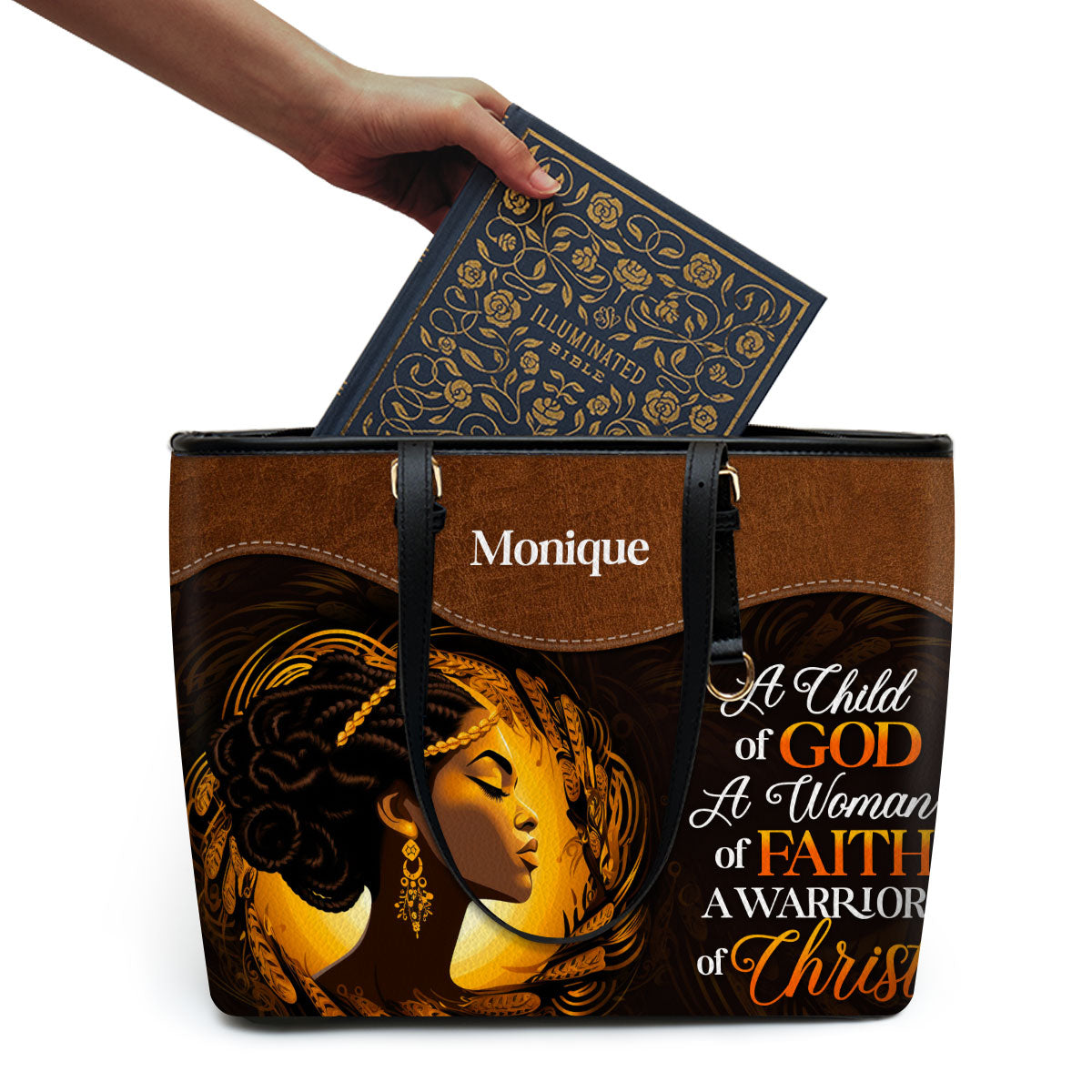 A Child Of God - Personalized Leather Totebag STB27