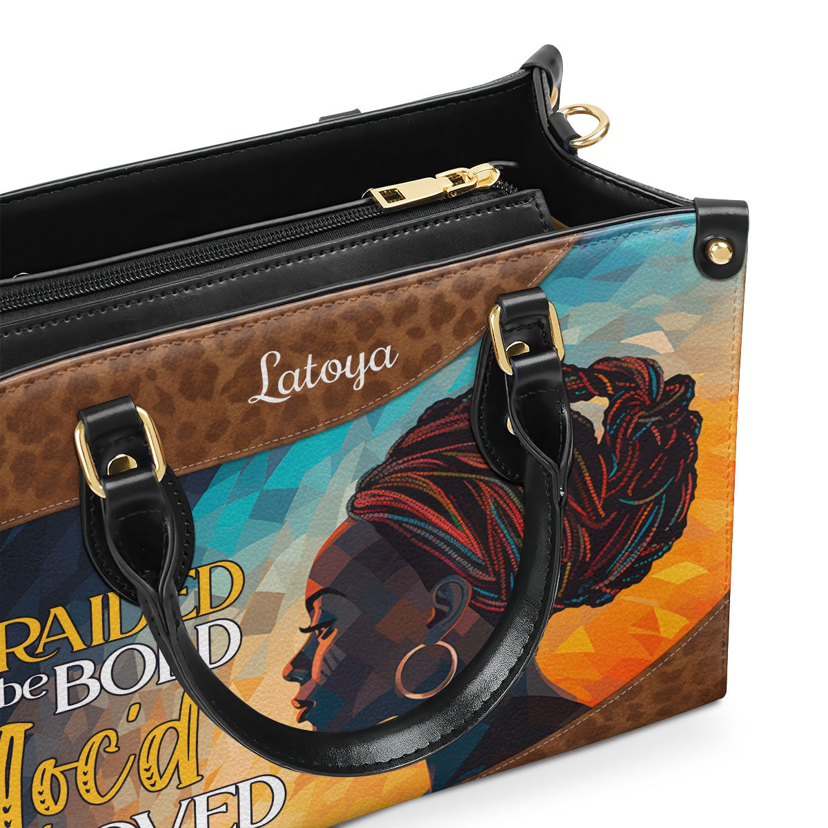 Braided To Be Bold - Personalized Leather Handbag STB32