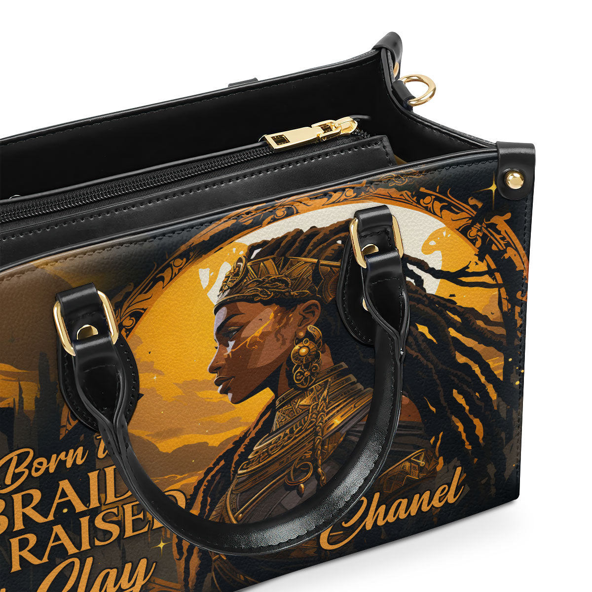 Born To Braid - Personalized Leather Handbag STB35