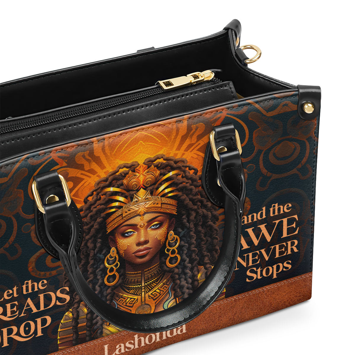 Let The Dreads Drop - Personalized Leather Handbag STB40