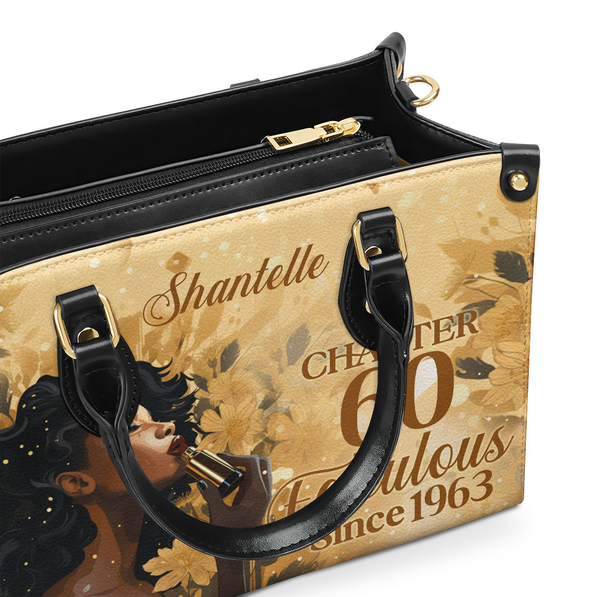 Stay Fabulous - Personalized Purple Leather Handbag STB63