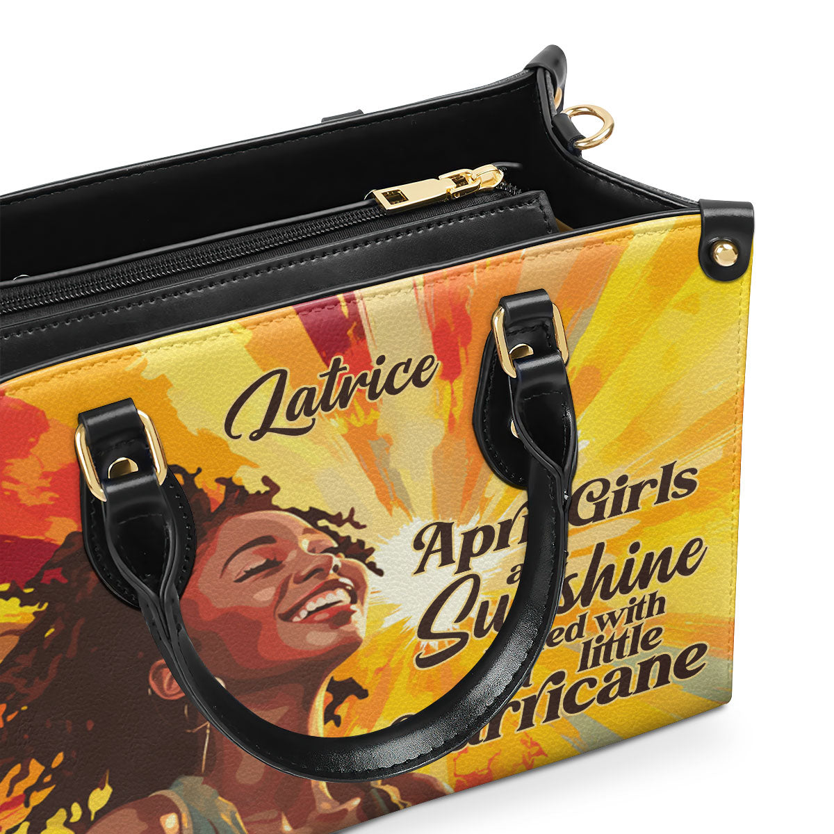 Girls Are Sunshine - Personalized Leather Handbag STB74