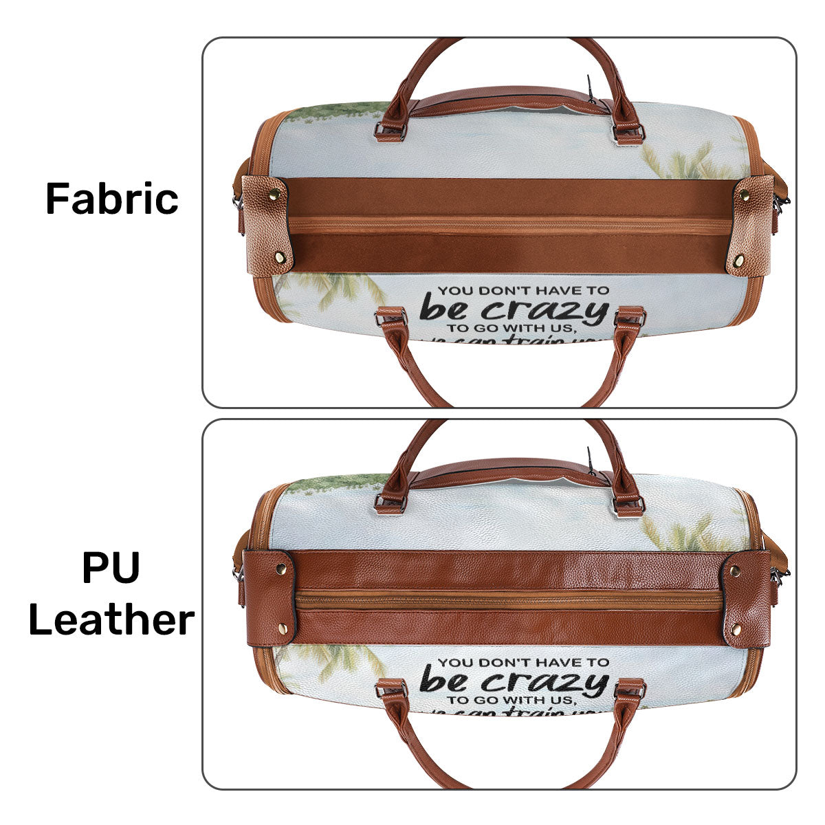 Besties Forever - Personalized Leather Duffle Bag SBDBN65