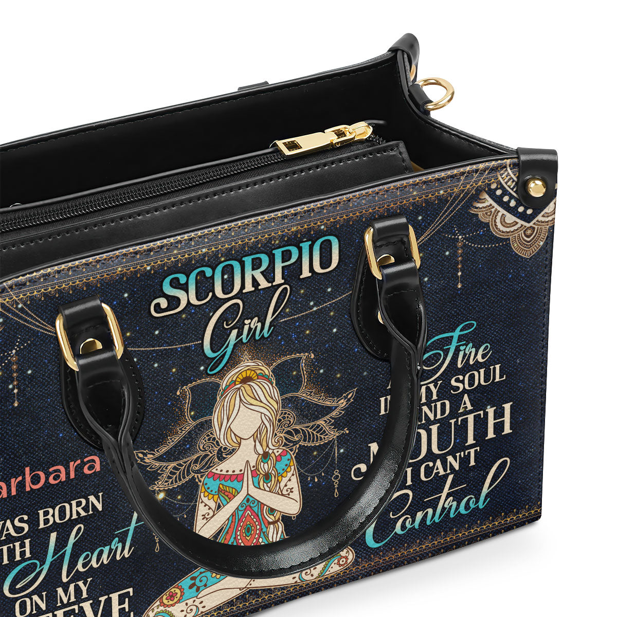 I Can't Control - Personalized Leather Handbag MB96
