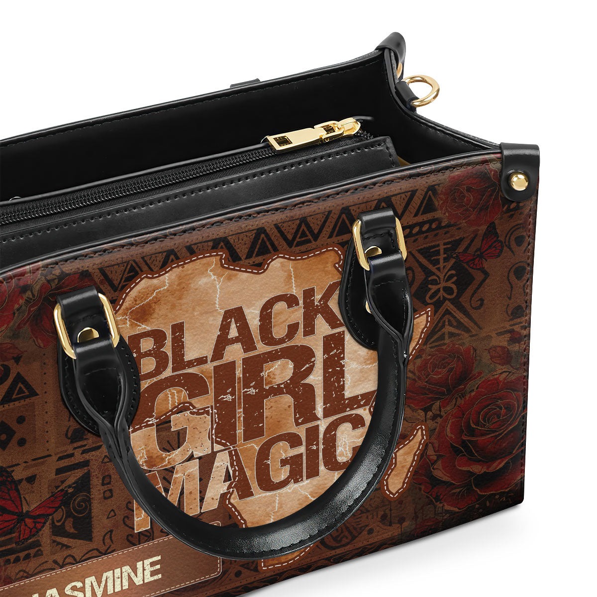 Black Girl Magic - Personalized Leather Handbag MB69