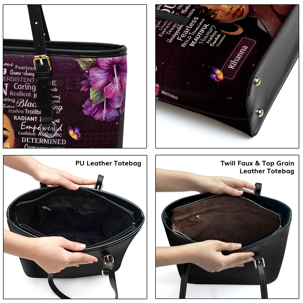 Black Queen - Personalized Leather Totebag SB37
