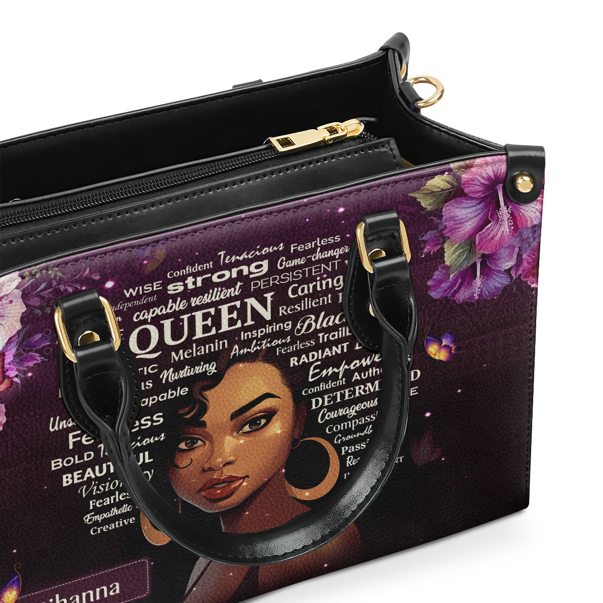 Black Queen - Personalized Leather Handbag SB37