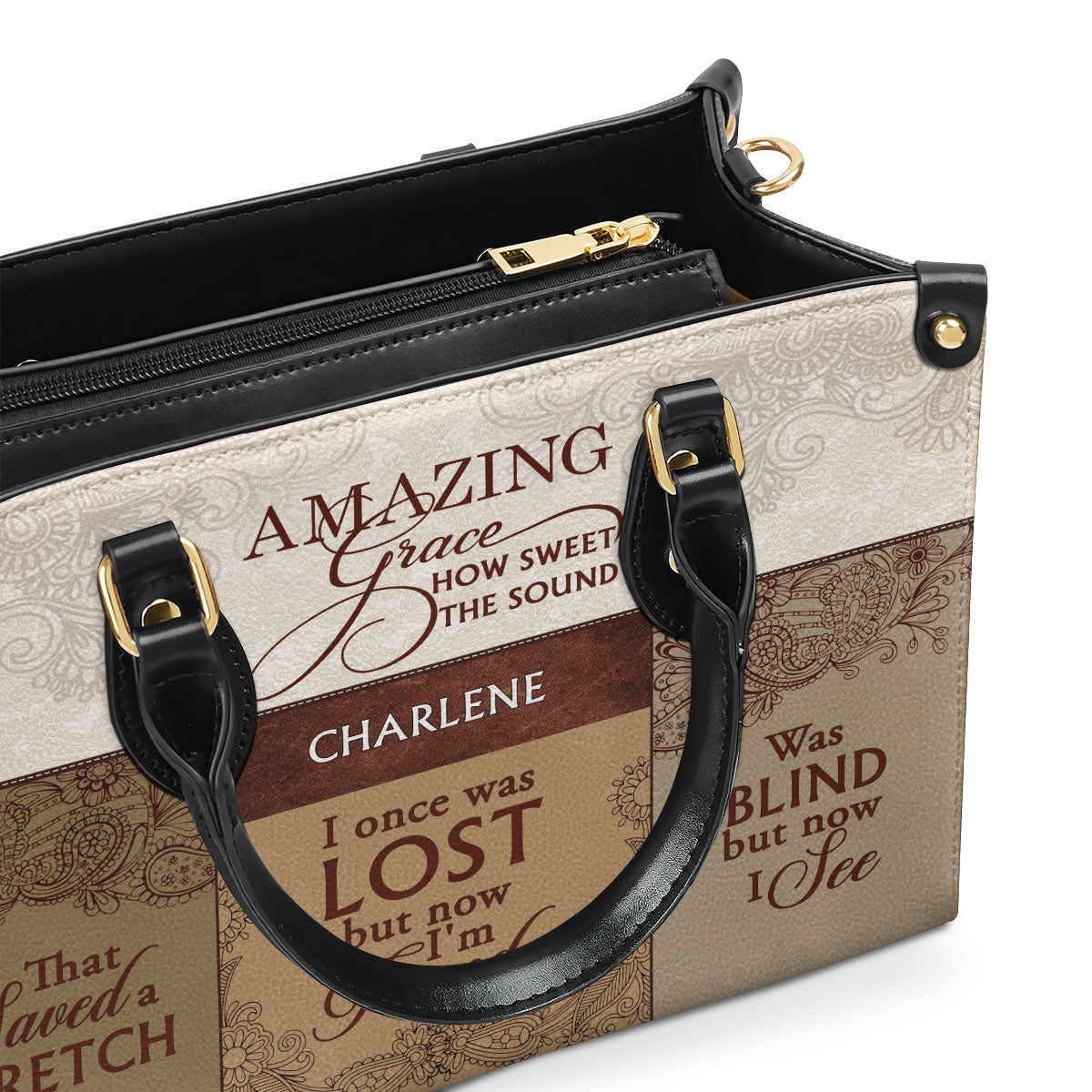 Amazing Grace - Personalized Leather Handbag MB49