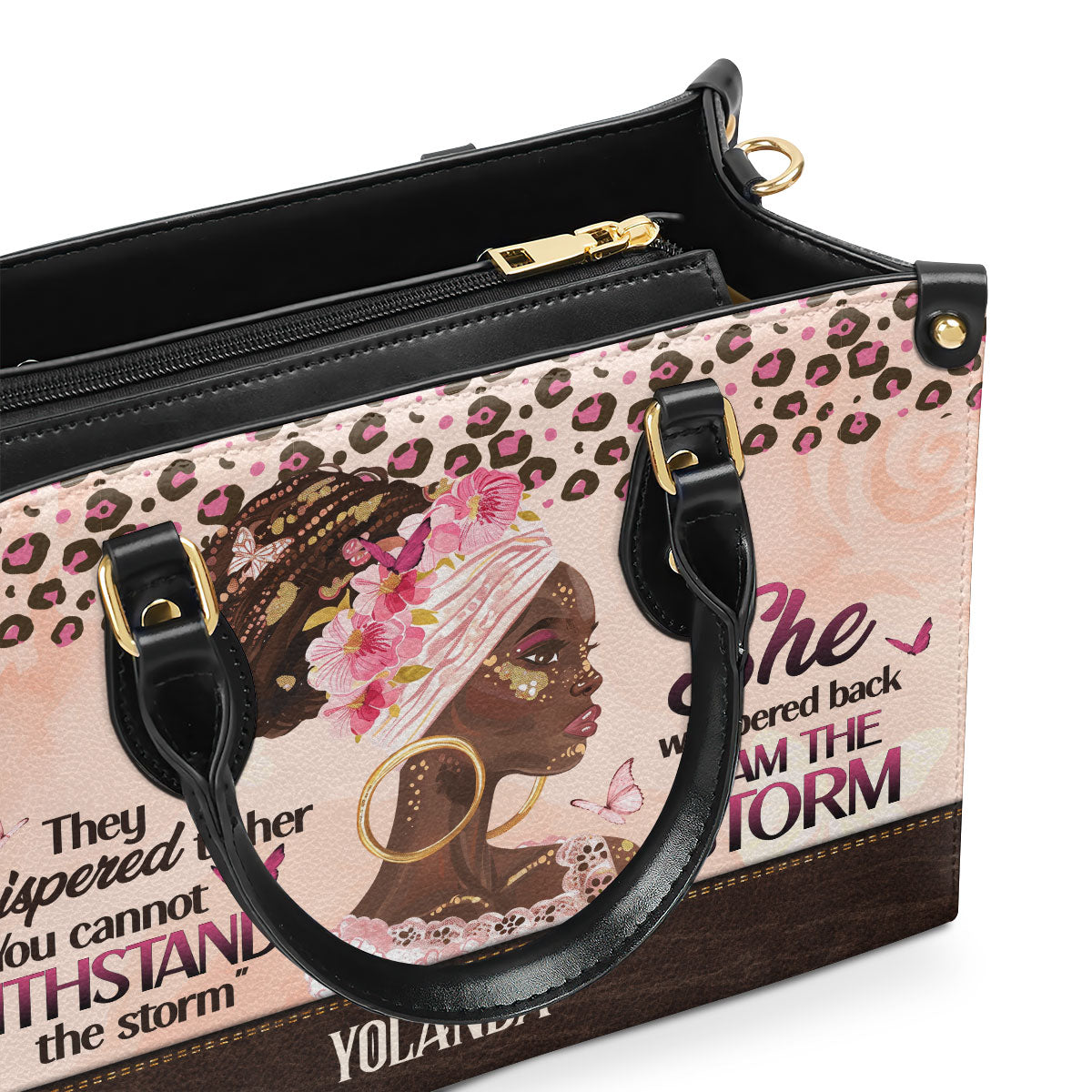I Am The Storm - Personalized Leather Handbag SBHN02