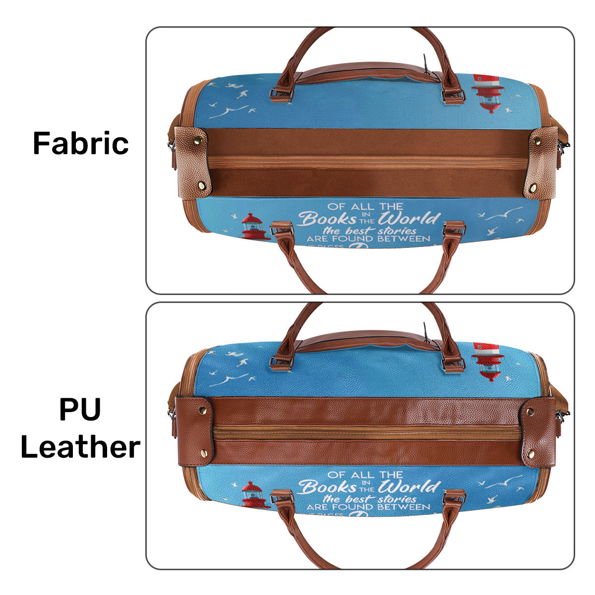 The Best Stories Are Found Between The Pages Of A Passport - Personalized Leather Duffle Bag SBDBN64