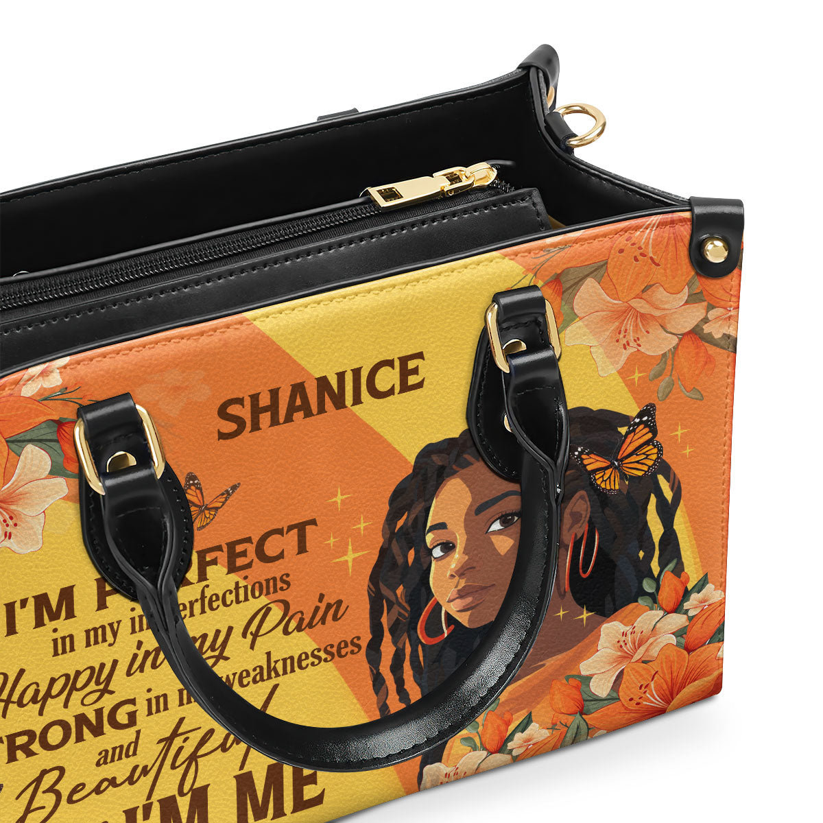 I'm Perfect - Personalized Leather Handbag STB181