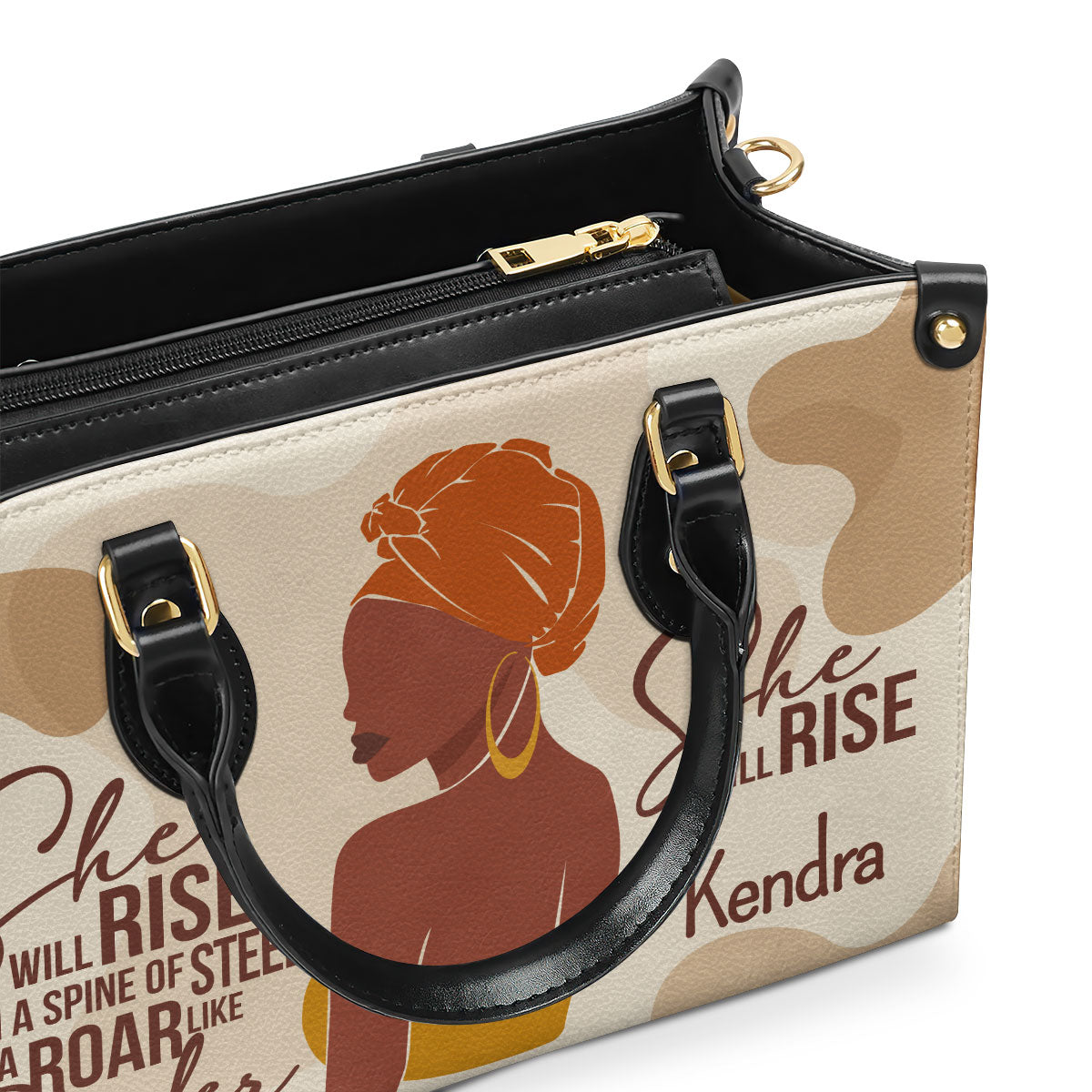 She Will Rise - Personalized Leather Hand Bag STB99