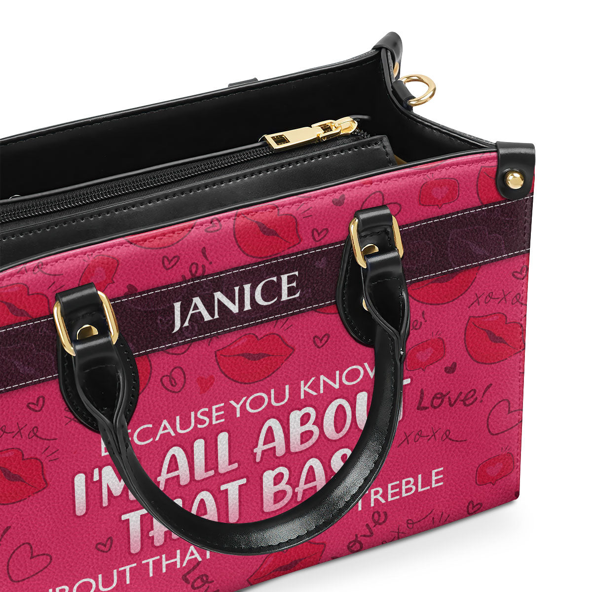 All About That Bass - Personalized Leather Handbag SB189