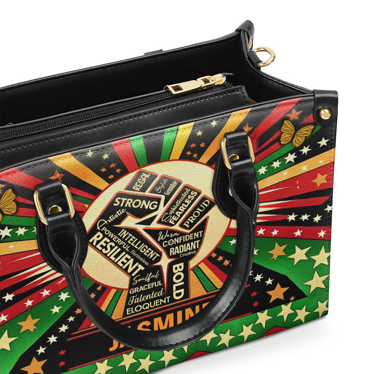 Juneteenth Spirit - Personalized Leather Hand Bag SBLHBT63