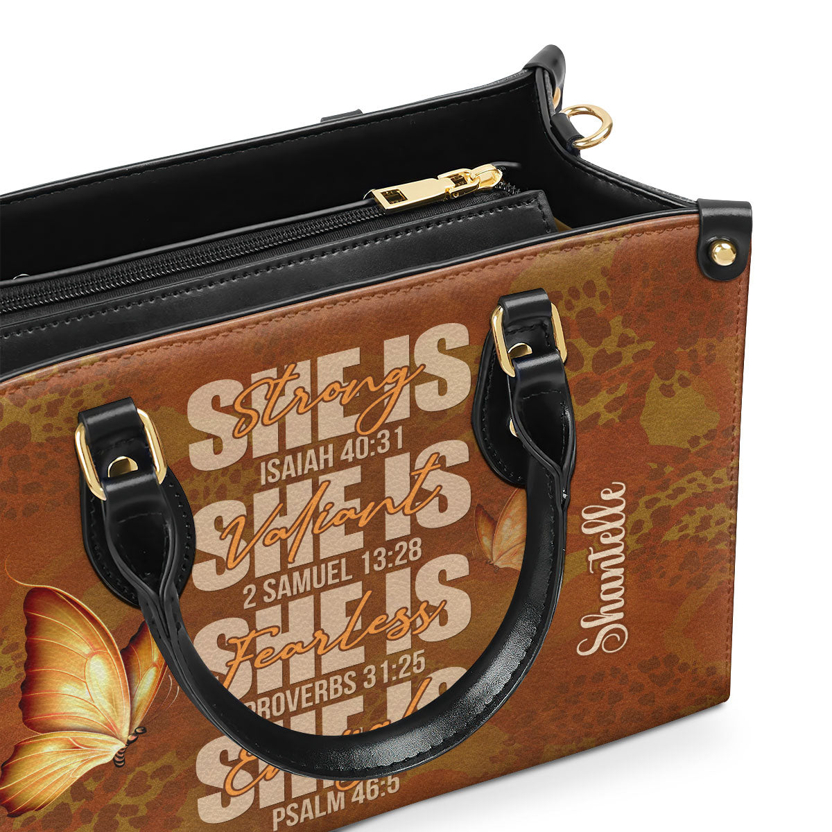 She Is Strong - Personalized Leather Handbag STB180