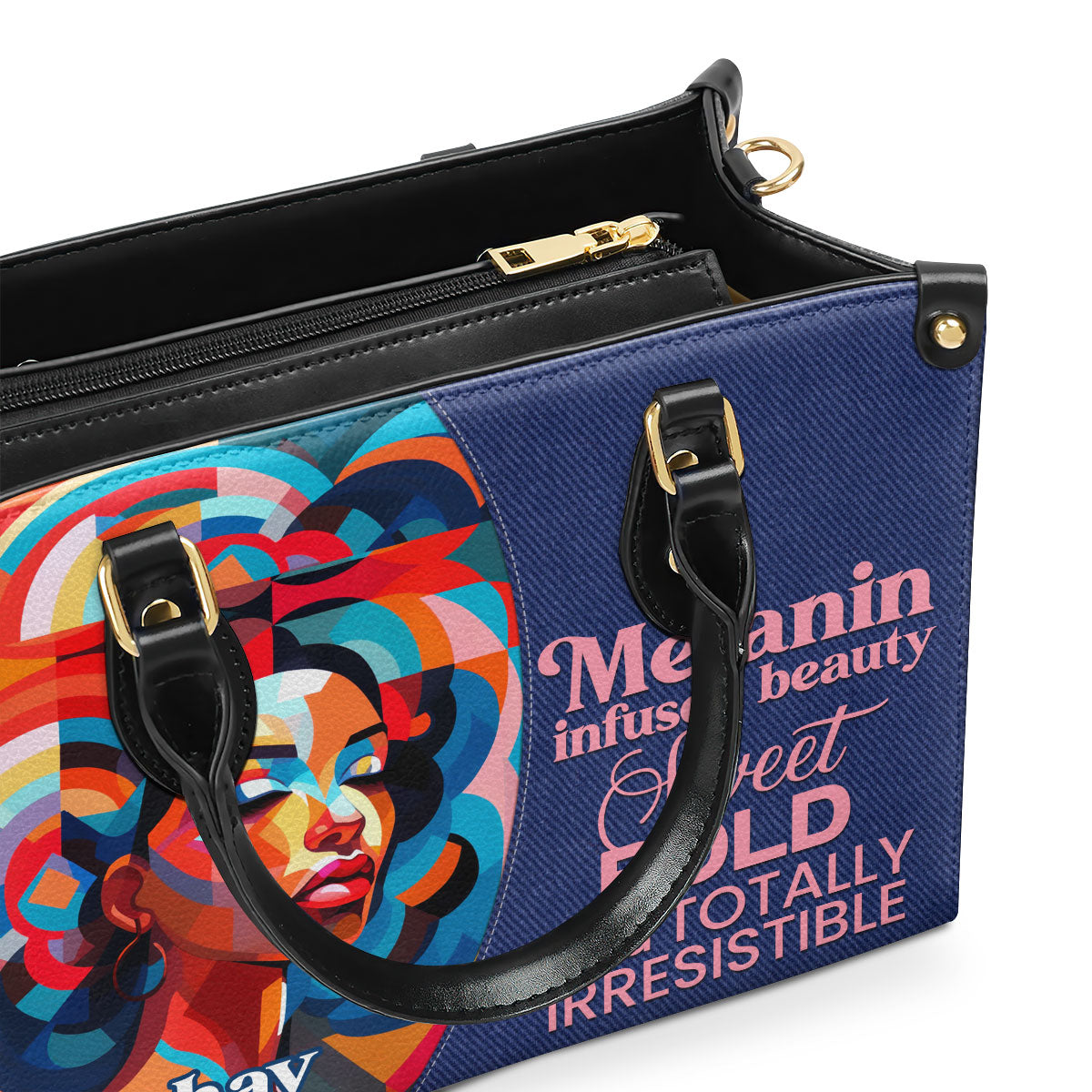 Melanin Infused Beauty - Personalized Leather Hand Bag STB80