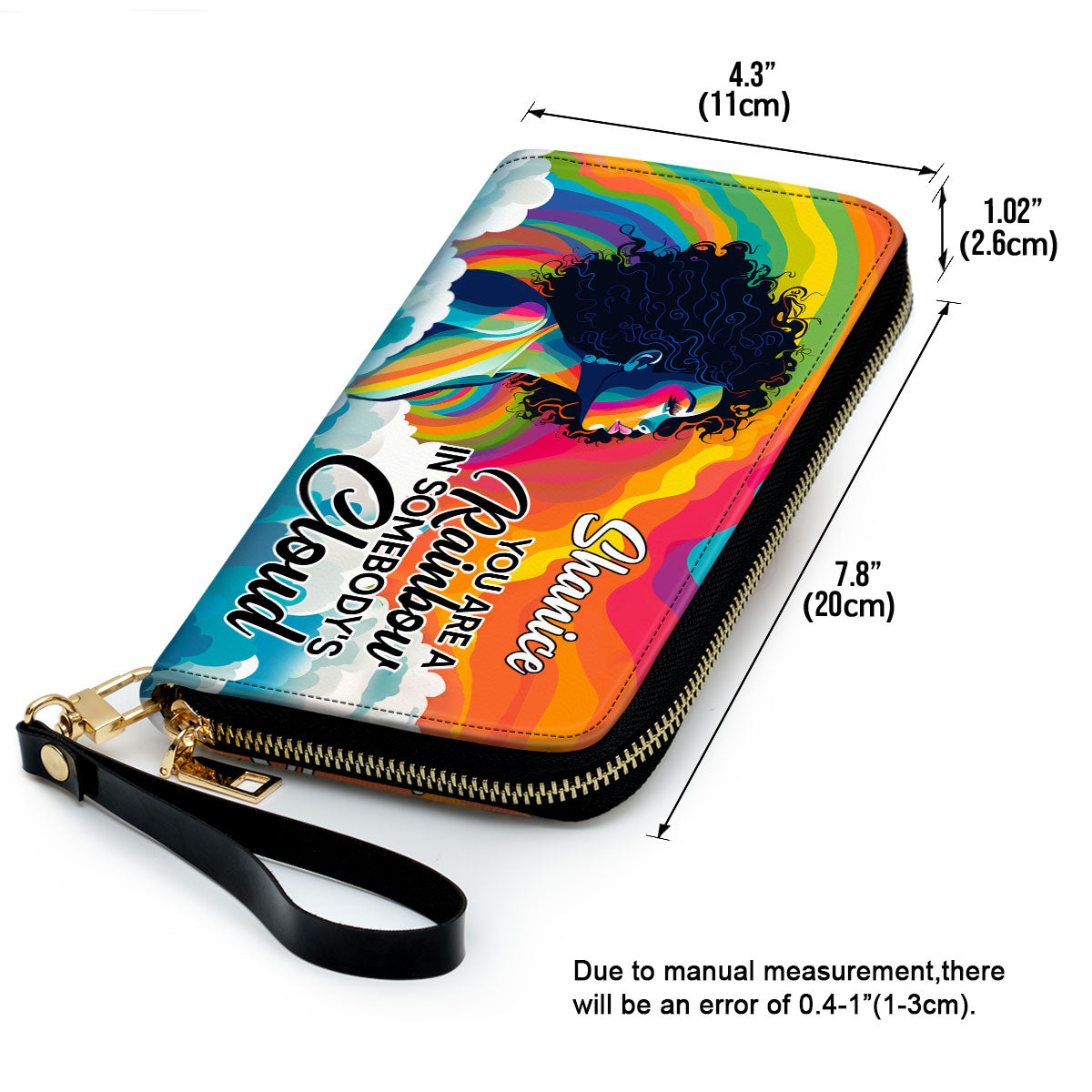 You Are A Rainbow - Personalized Leather Clutch Purse STB48