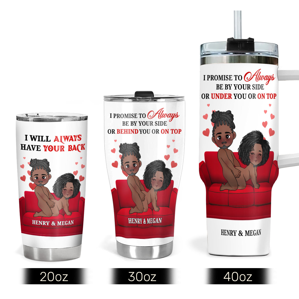 I Promise To Always Be By Your Side - Personalized Stainless Steel Tumbler