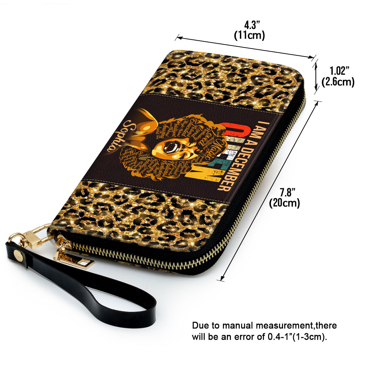 I Am A Queen - Personalized Leather Clutch Purse STB12