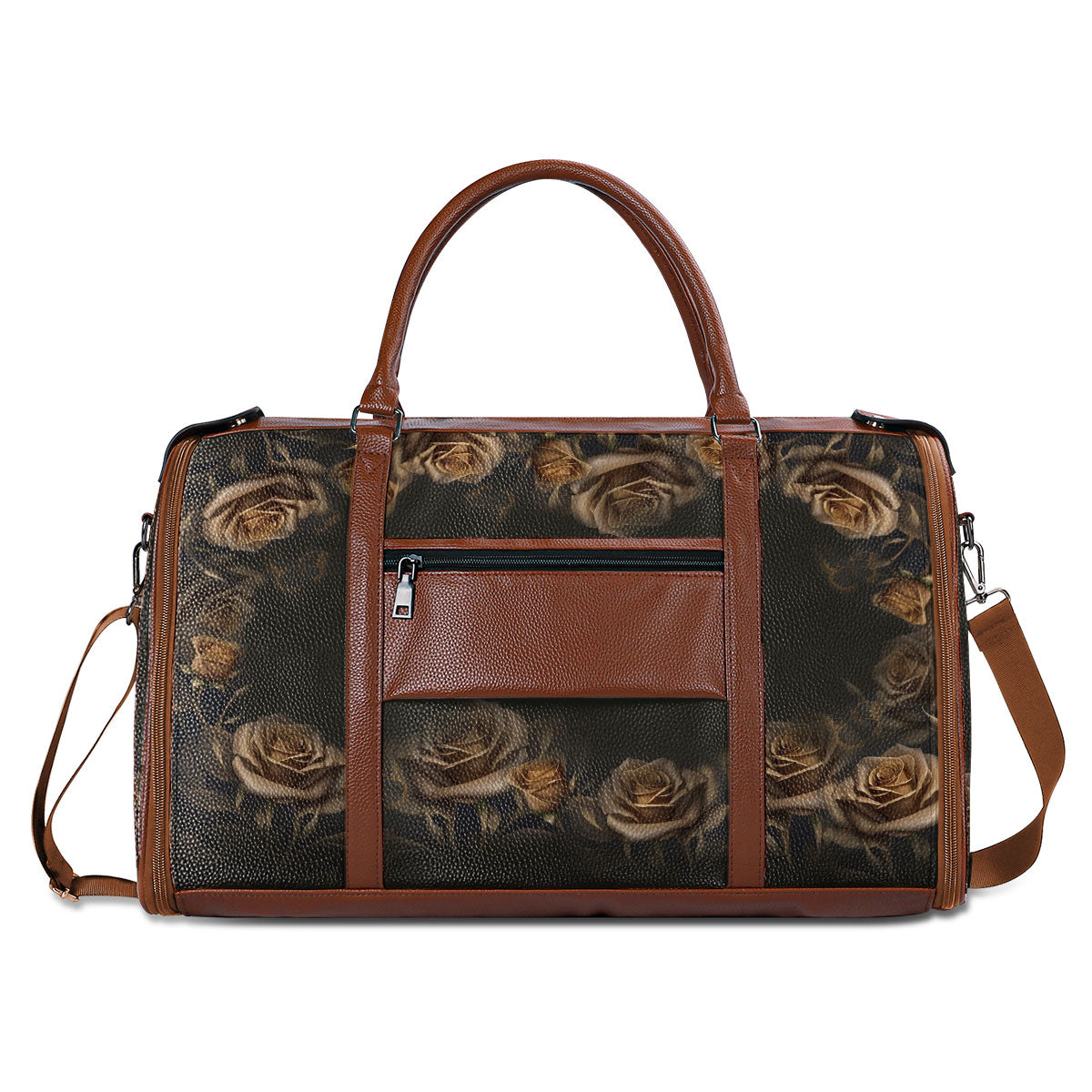 She Who Kneels Before God Can Stand Before Anyone - Personalized Leather Duffle Bag STB10