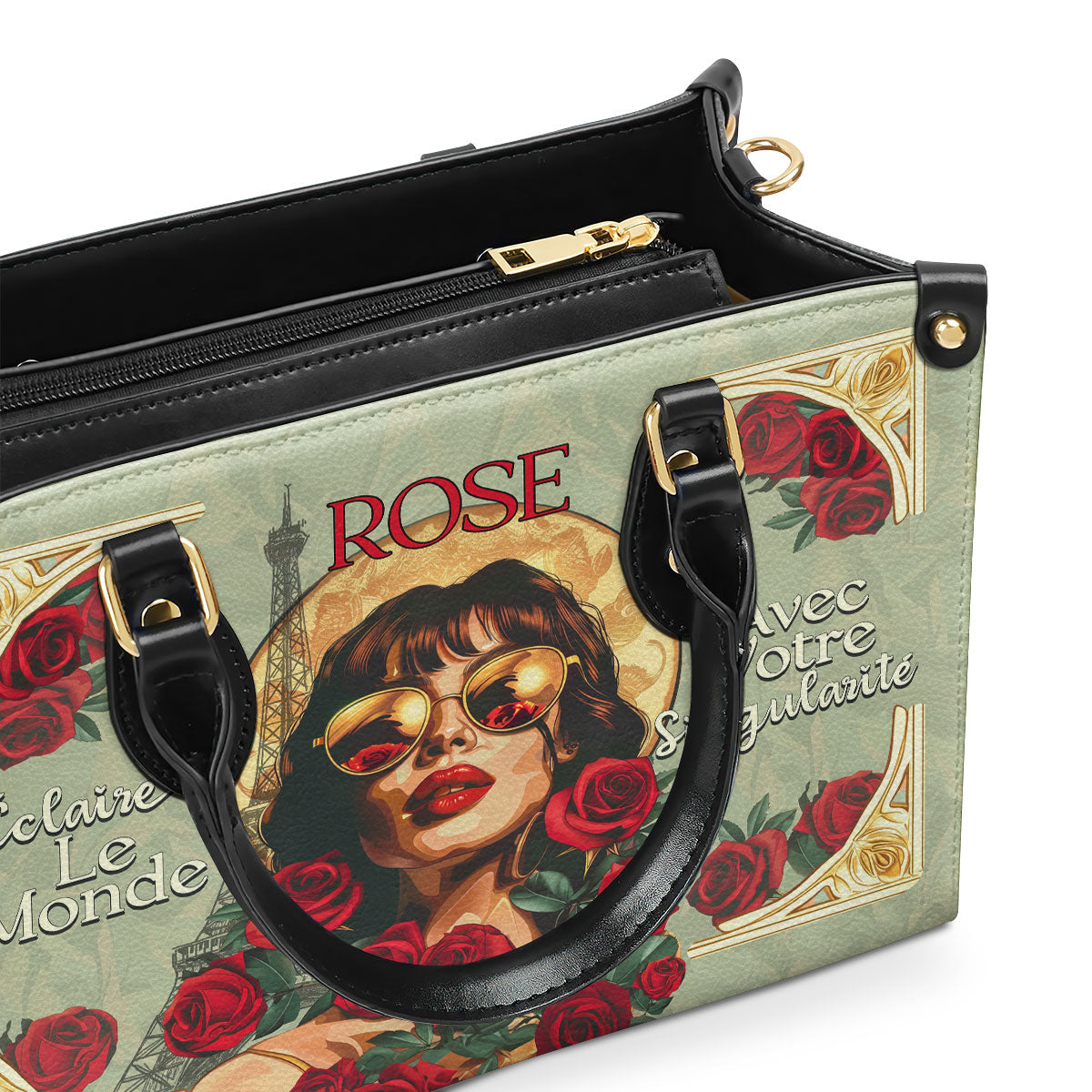 Eclaire Le Monde Avec Ta Singularite - Personalized Leather Hand Bag SBLHBT66
