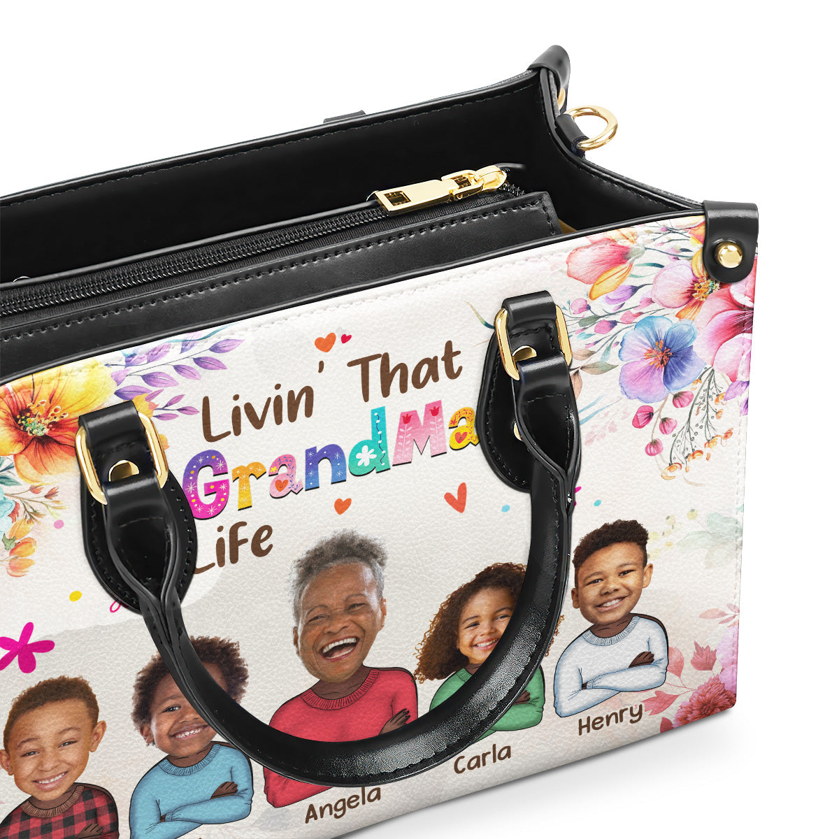 Livin That Mom Life - Personalized Leather Handbag SBLHBLTN2345D