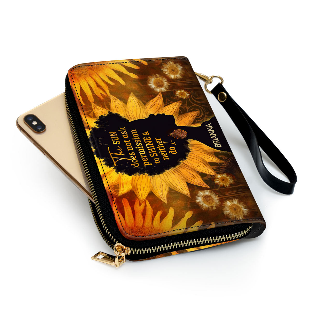 I Shine - Personalized Leather Clutch Purse MB11