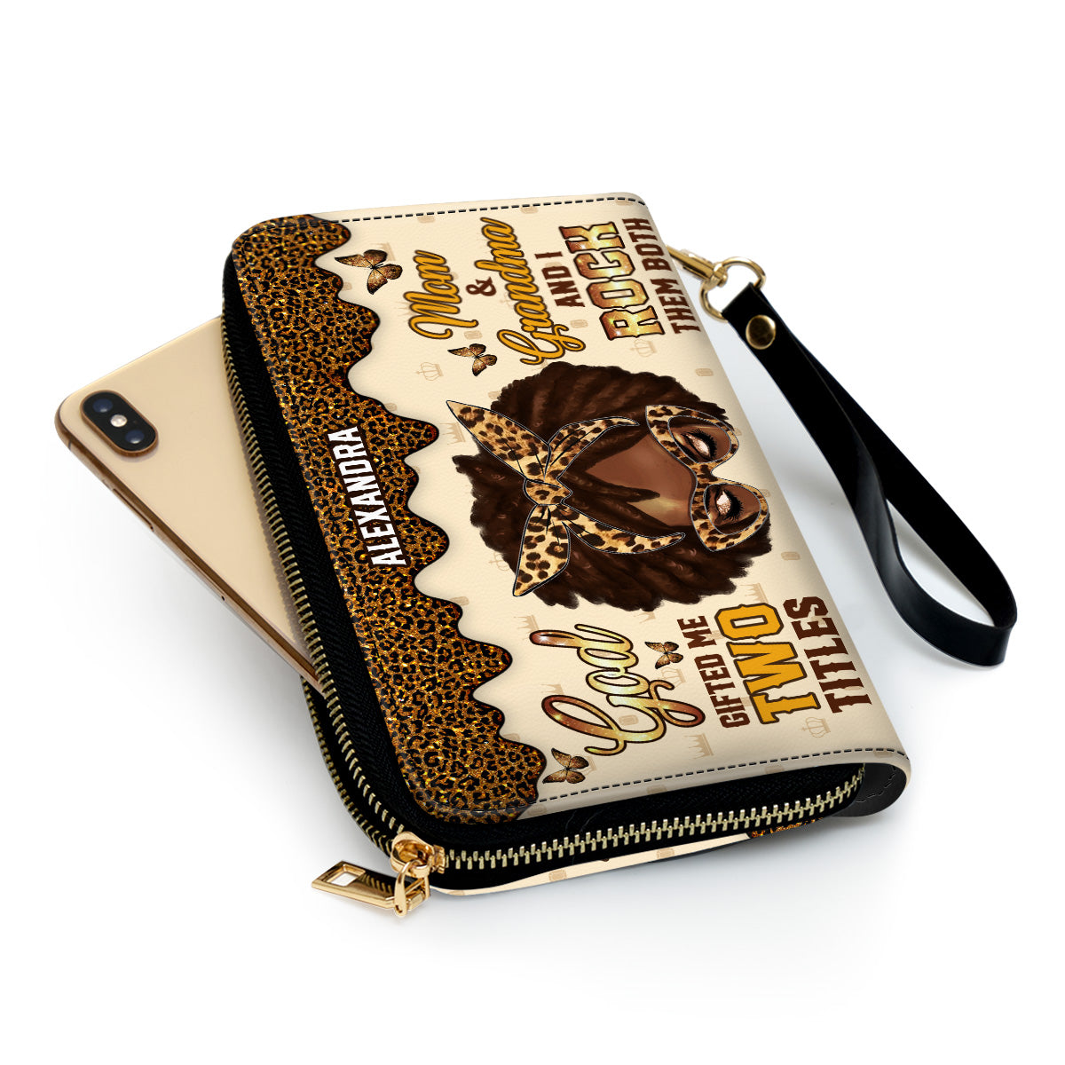 God Gifted Me Two Titles - Personalized Clutch Purse