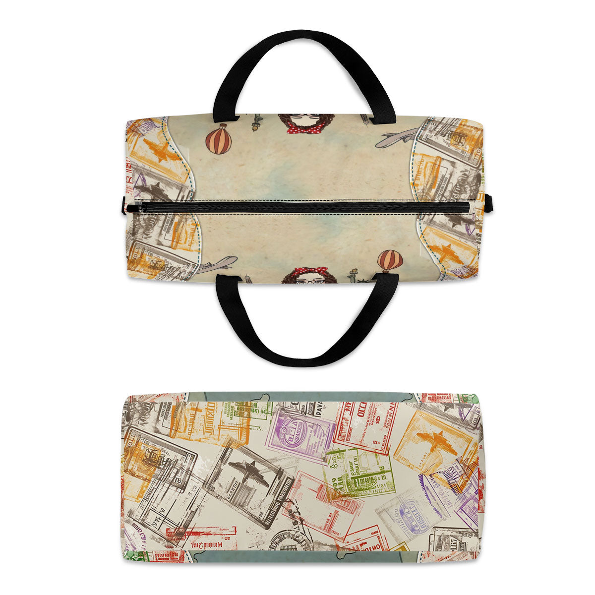 And She Lived Happily Ever After - Personalized Minimalist Duffle Bag SBMDBT77